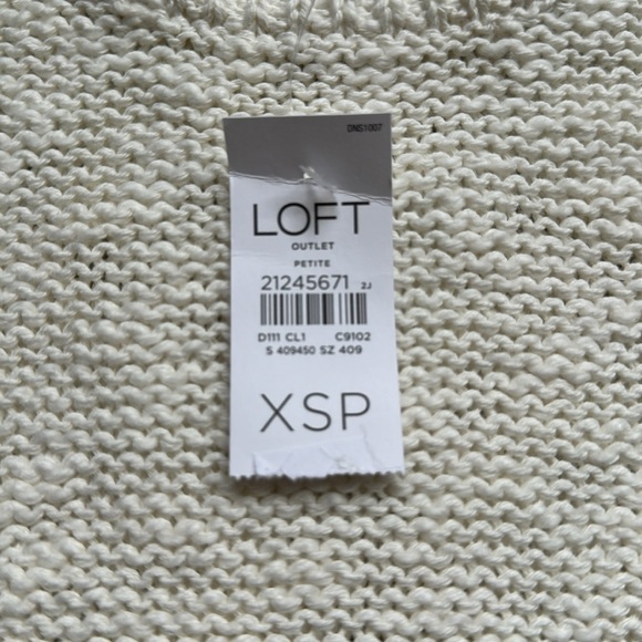 LOFT XS Petite Cream Knit Tank Top. - Picture 5 of 6